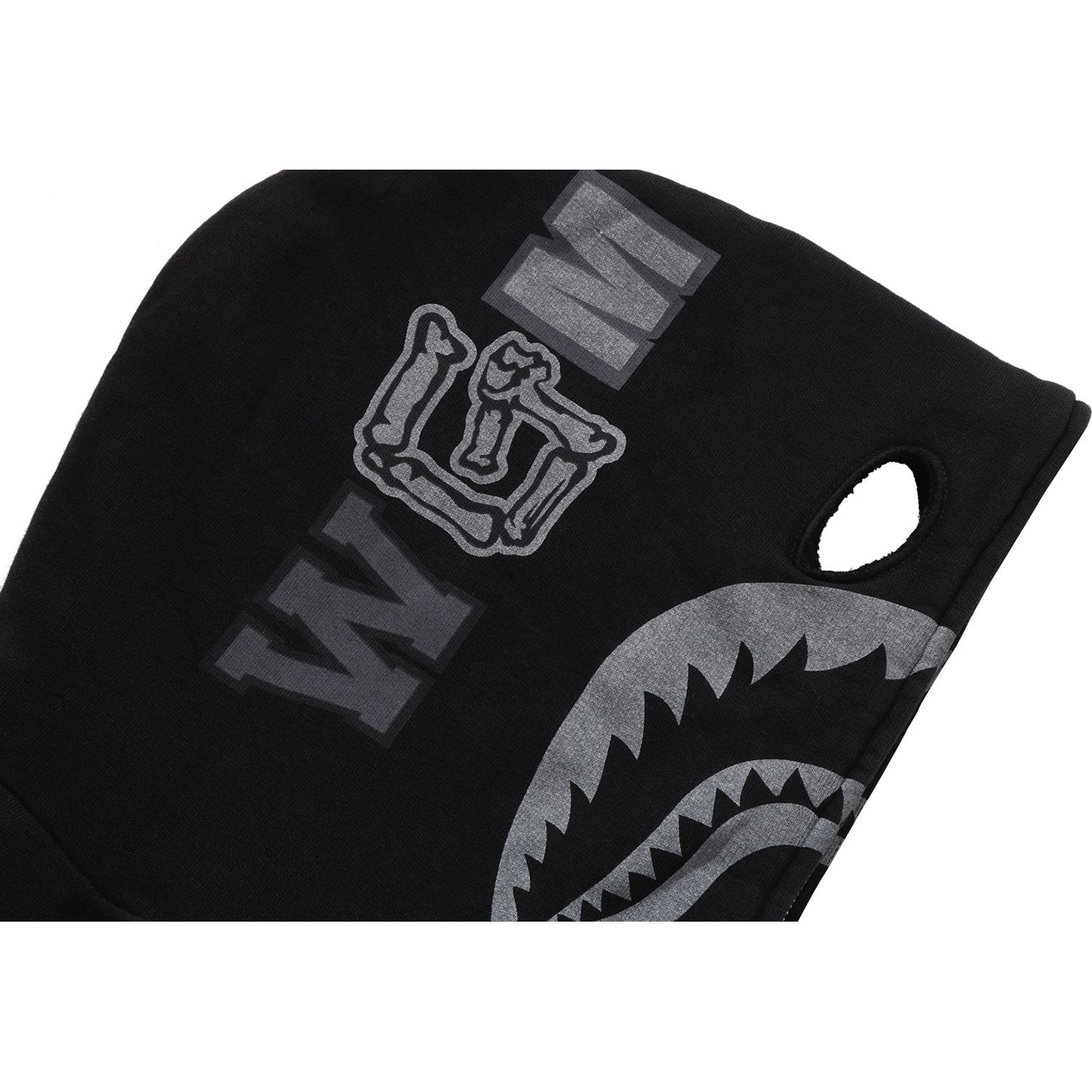 SKELETON SHARK HEAVY WASHED CROPPED FIT FULL ZIP HOODIE MENS – Image 4