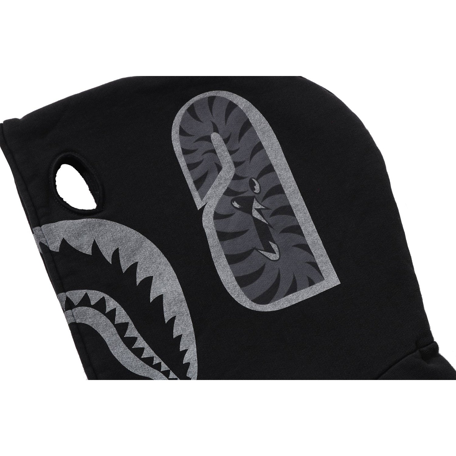 SKELETON SHARK HEAVY WASHED CROPPED FIT FULL ZIP HOODIE MENS – Image 5