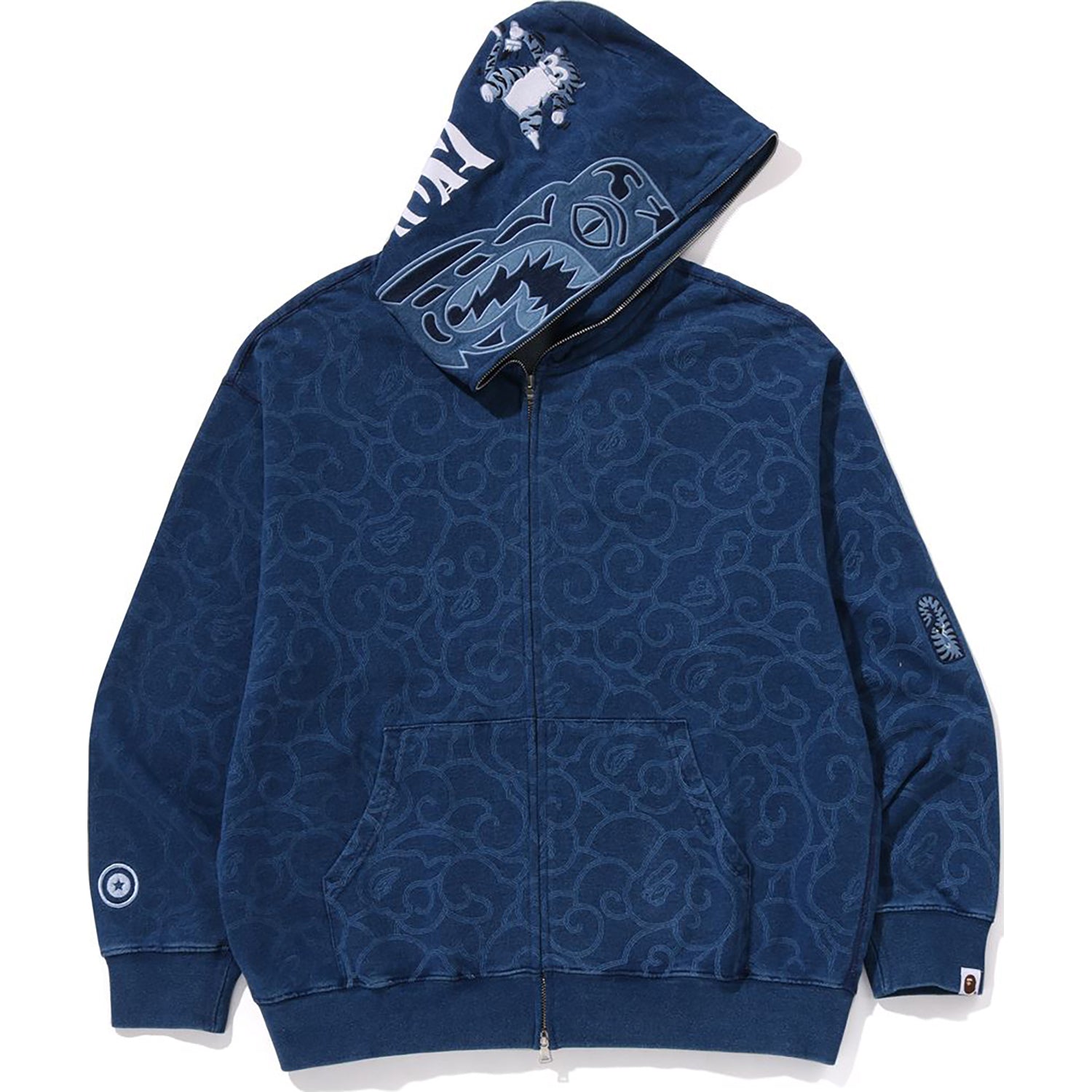 CLOUD CAMO TIGER UPCYCLED RELAXED FIT FULL ZIP HOODIE MENS – Image 2