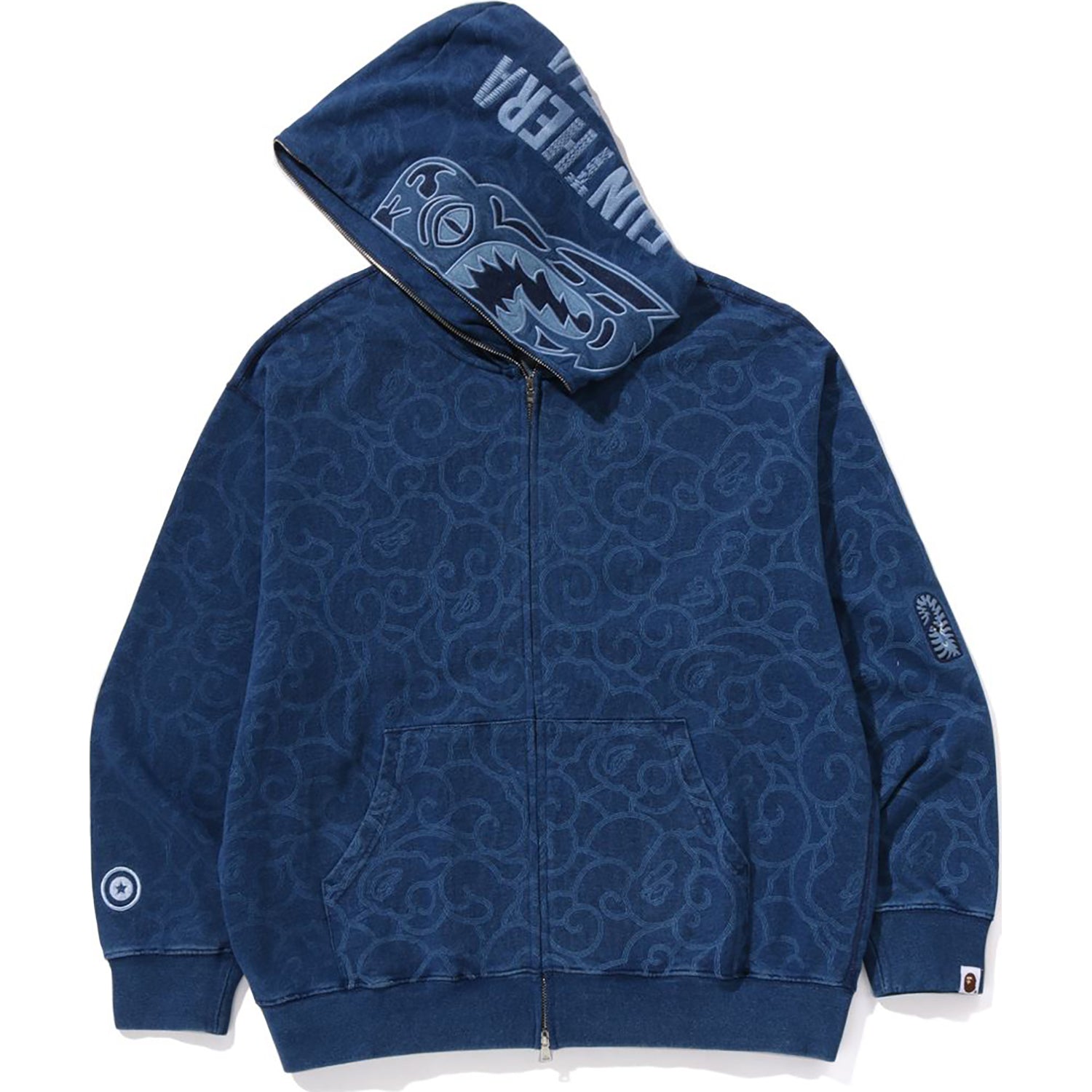 CLOUD CAMO TIGER UPCYCLED RELAXED FIT FULL ZIP HOODIE MENS – Image 3