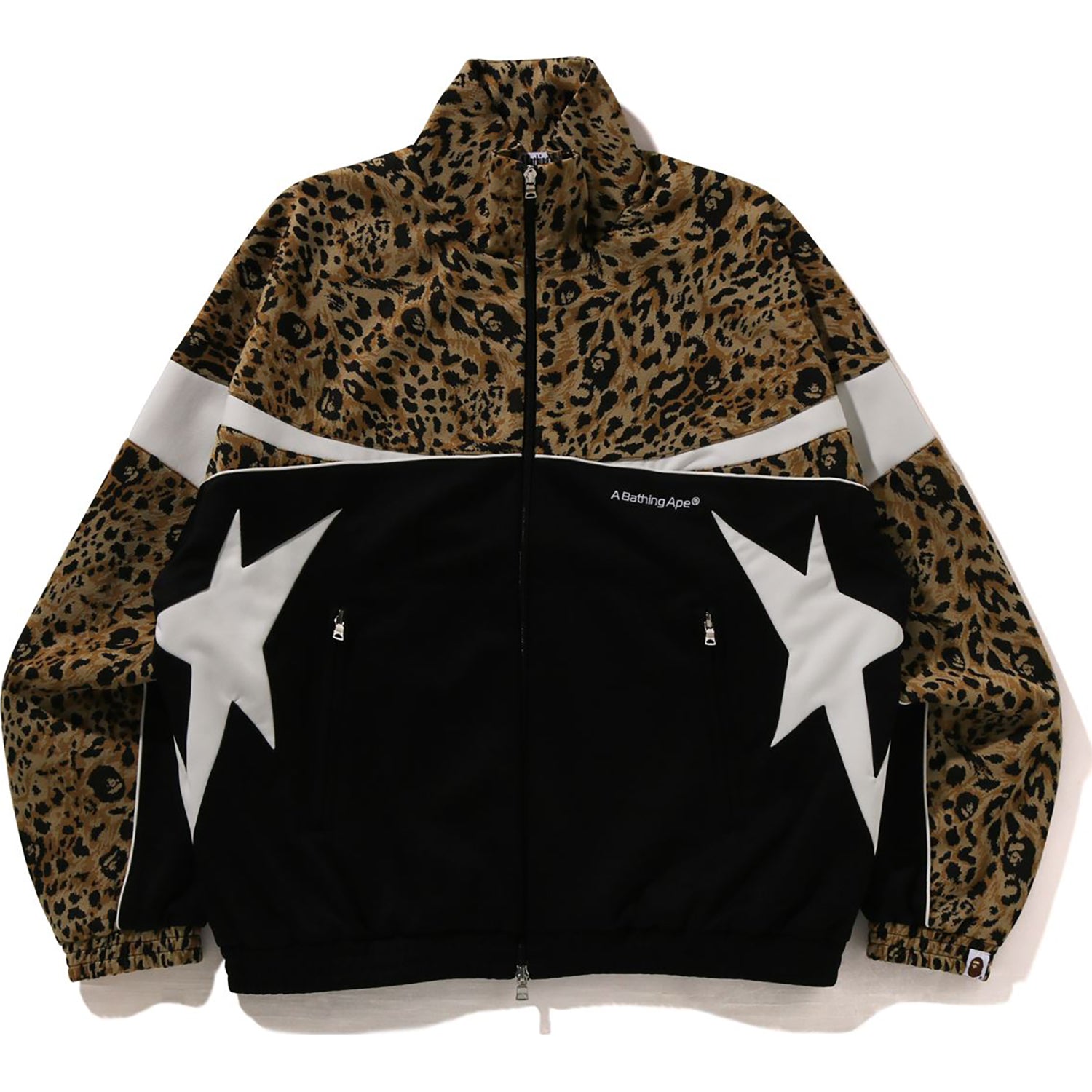 WILD LEOPARD PATTERN RELAXED FIT TRACK JACKET MENS – Image 1