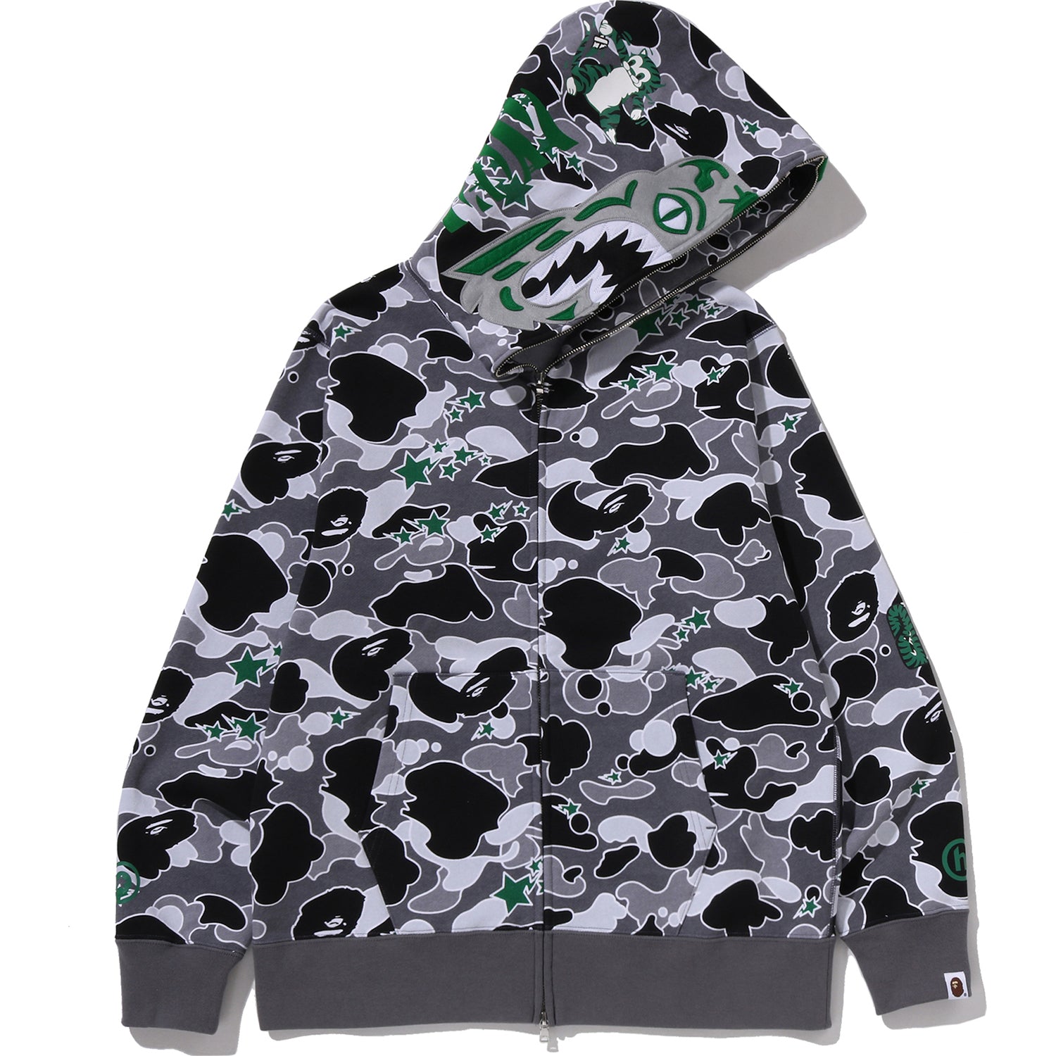 BAPE X HIDDEN STA CAMO TIGER FULL ZIP HOODIE MENS – Image 2