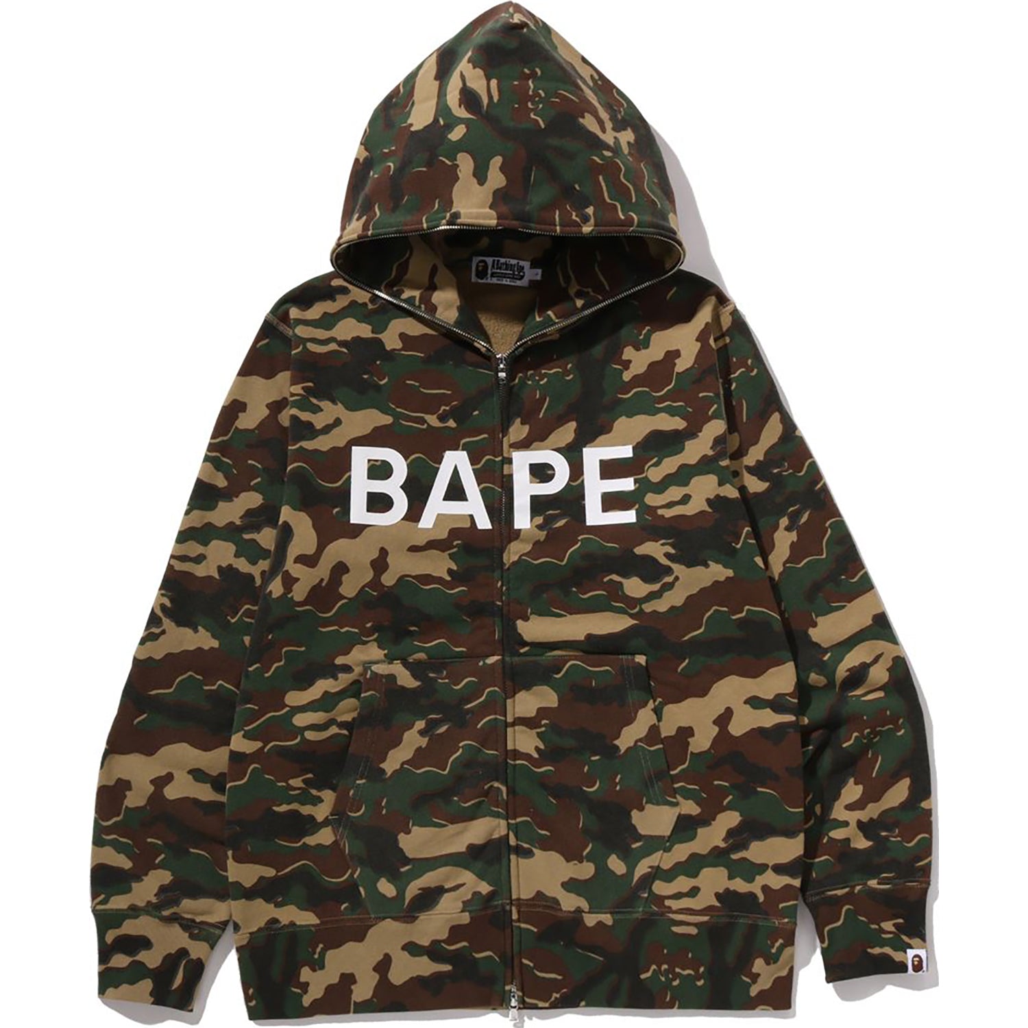 GLITCH WOODLAND CAMO FULL ZIP HOODIE MENS – Image 1