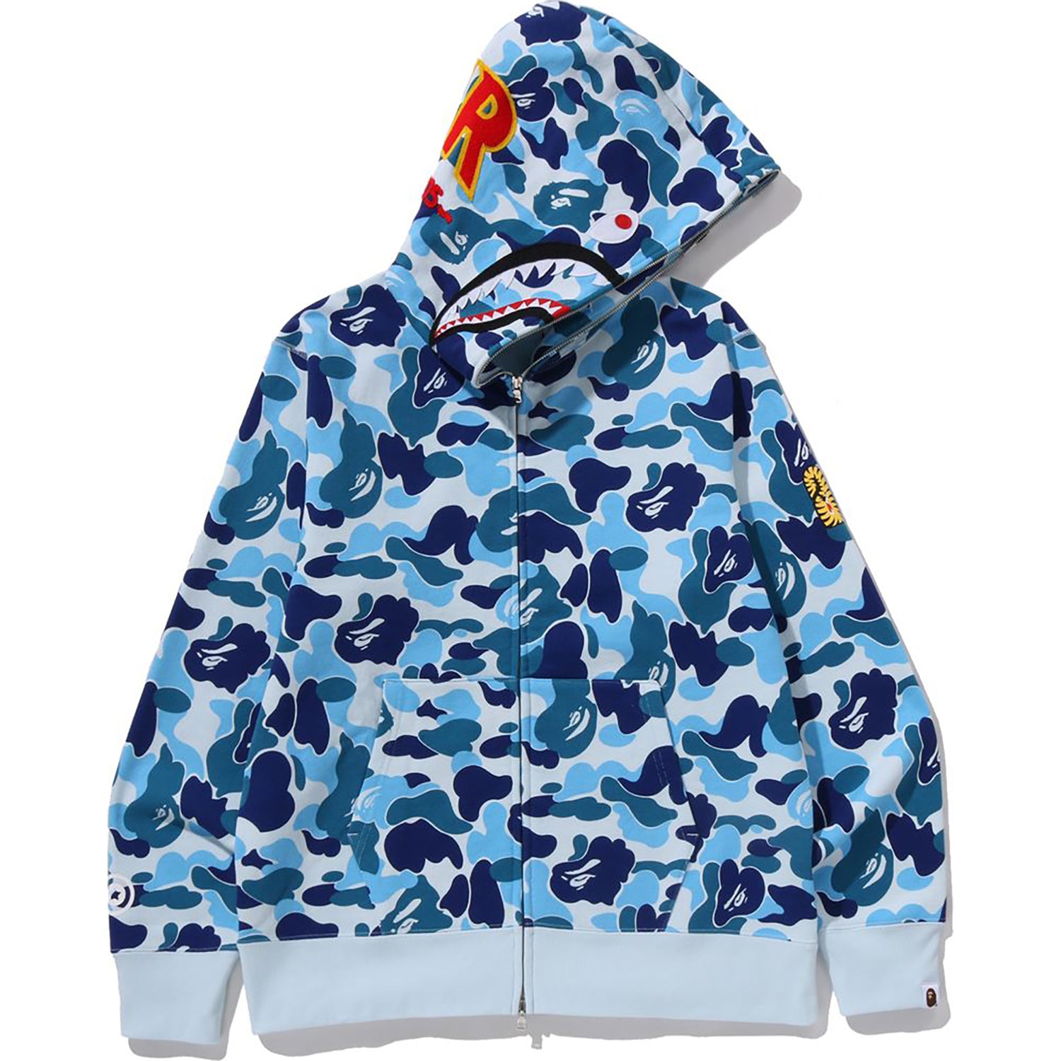 ABC CAMO 2ND SHARK FULL ZIP HOODIE MENS – Image 1