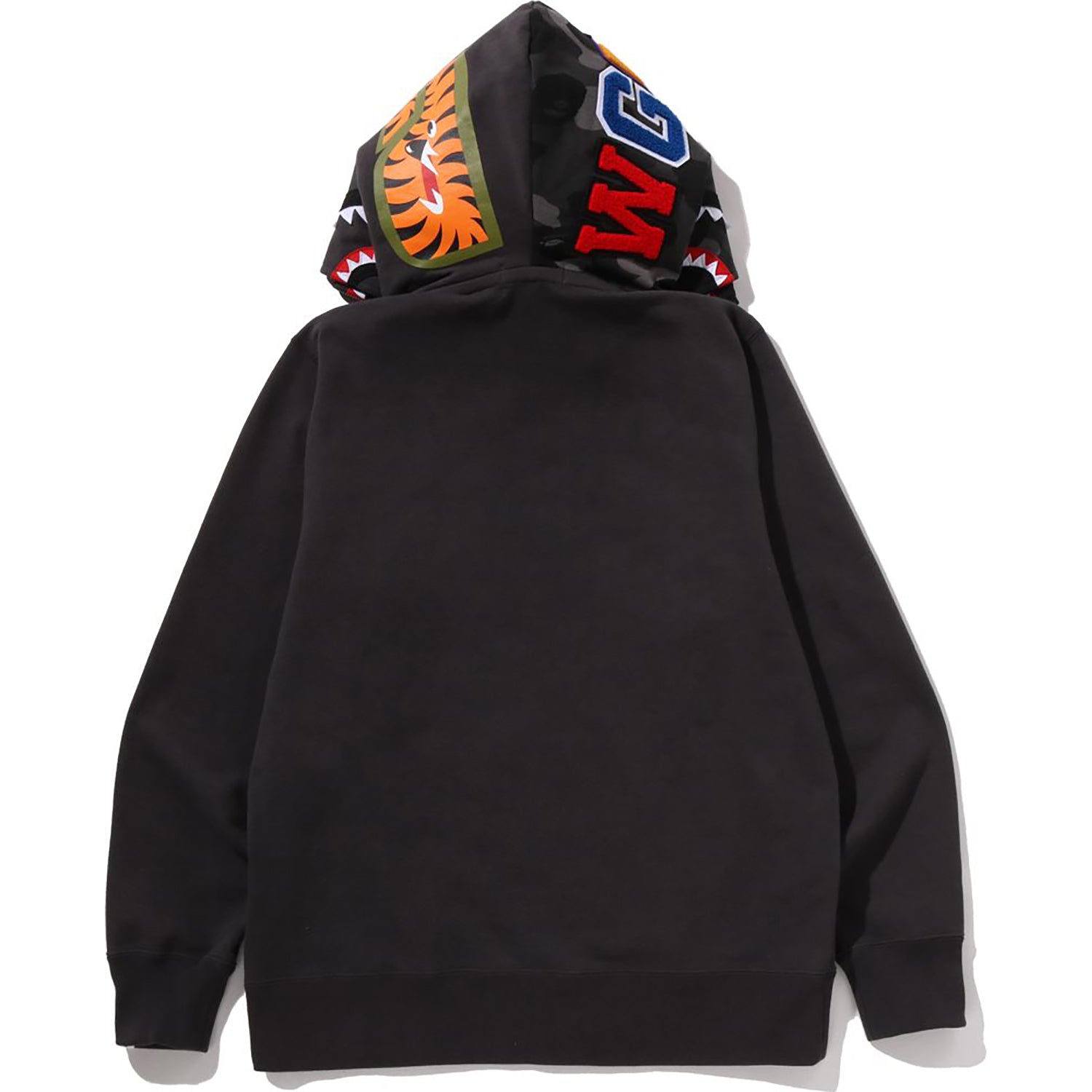 COLOR CAMO SHARK FULL ZIP DOUBLE HOODIE MENS – Image 4