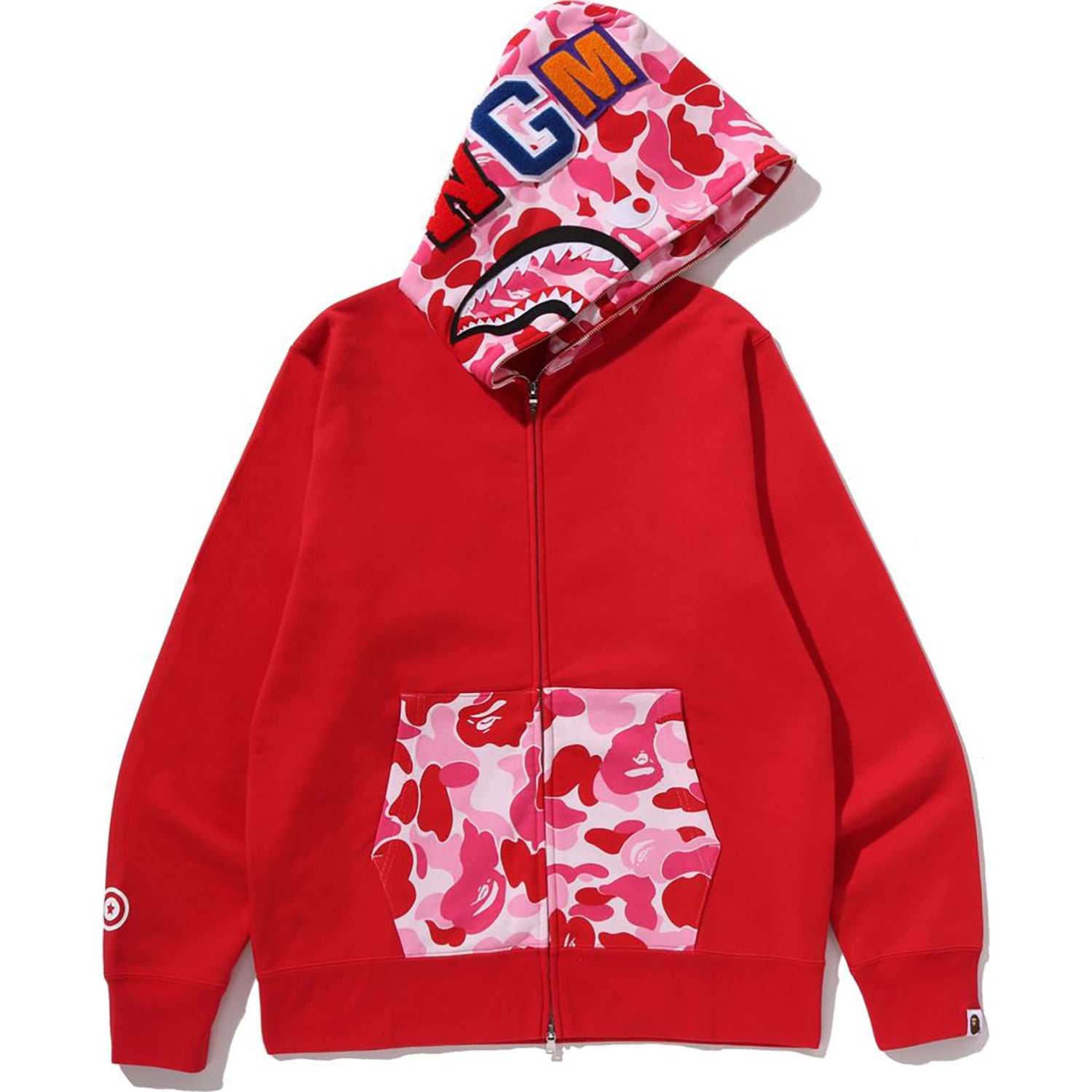 ABC CAMO SHARK FULL ZIP HOODIE MENS – Image 1
