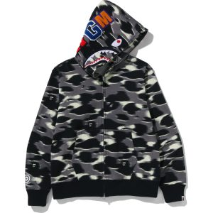 SCREEN CAMO SHARK FULL ZIP HOODIE MENS
