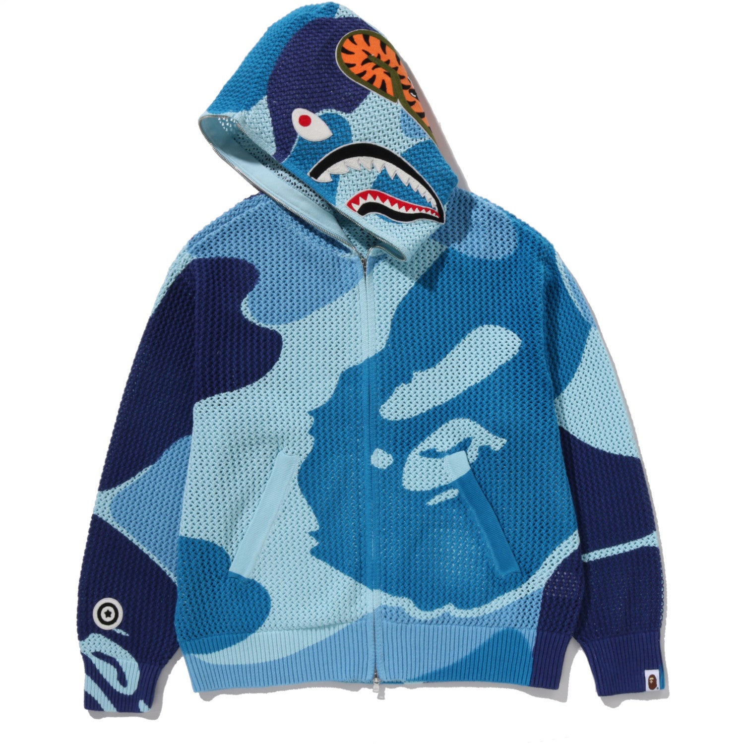 ABC CAMO CROCHET SHARK RELAXED FIT FULL ZIP HOODIE MENS – Image 2