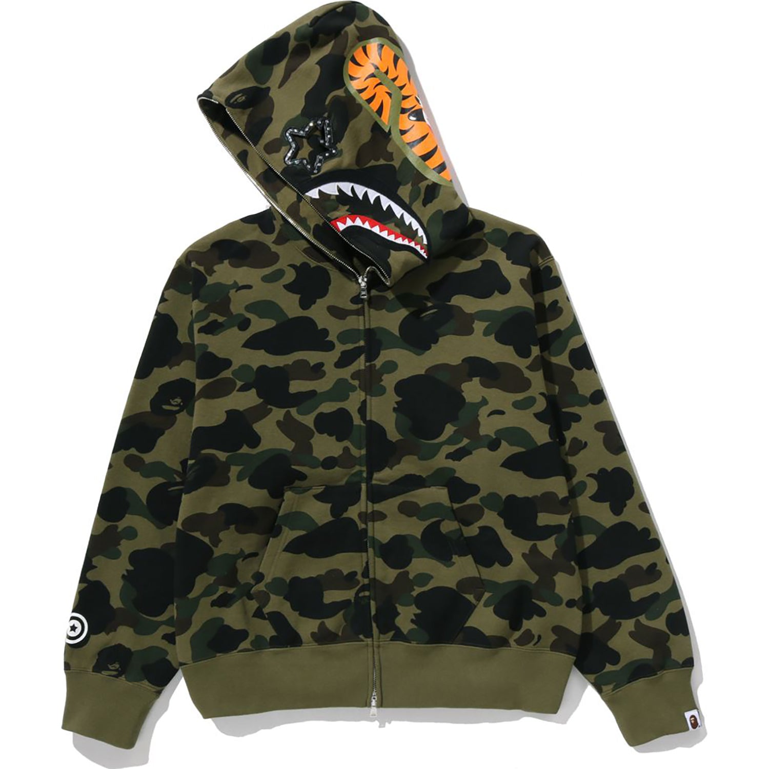 1ST CAMO SHARK FULL ZIP HOODIE LADIES – Image 2