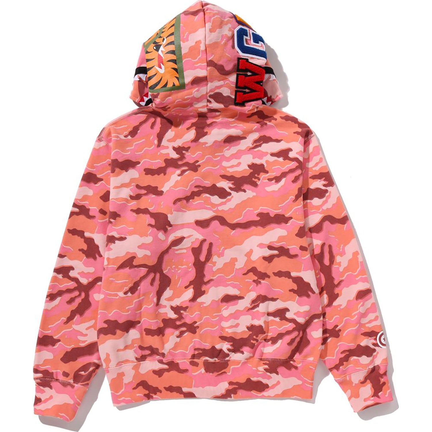 GLITCH WOODLAND CAMO SHARK FULL ZIP HOODIE LADIES – Image 3