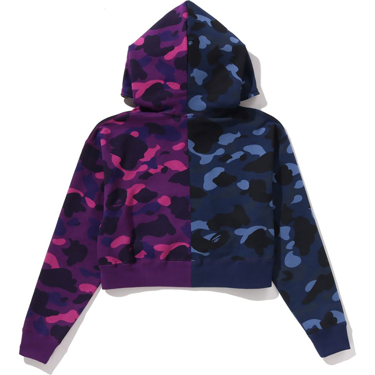 CRYSTAL LOGO COLOR CAMO HALF FULL ZIP HOODIE LADIES – Image 2
