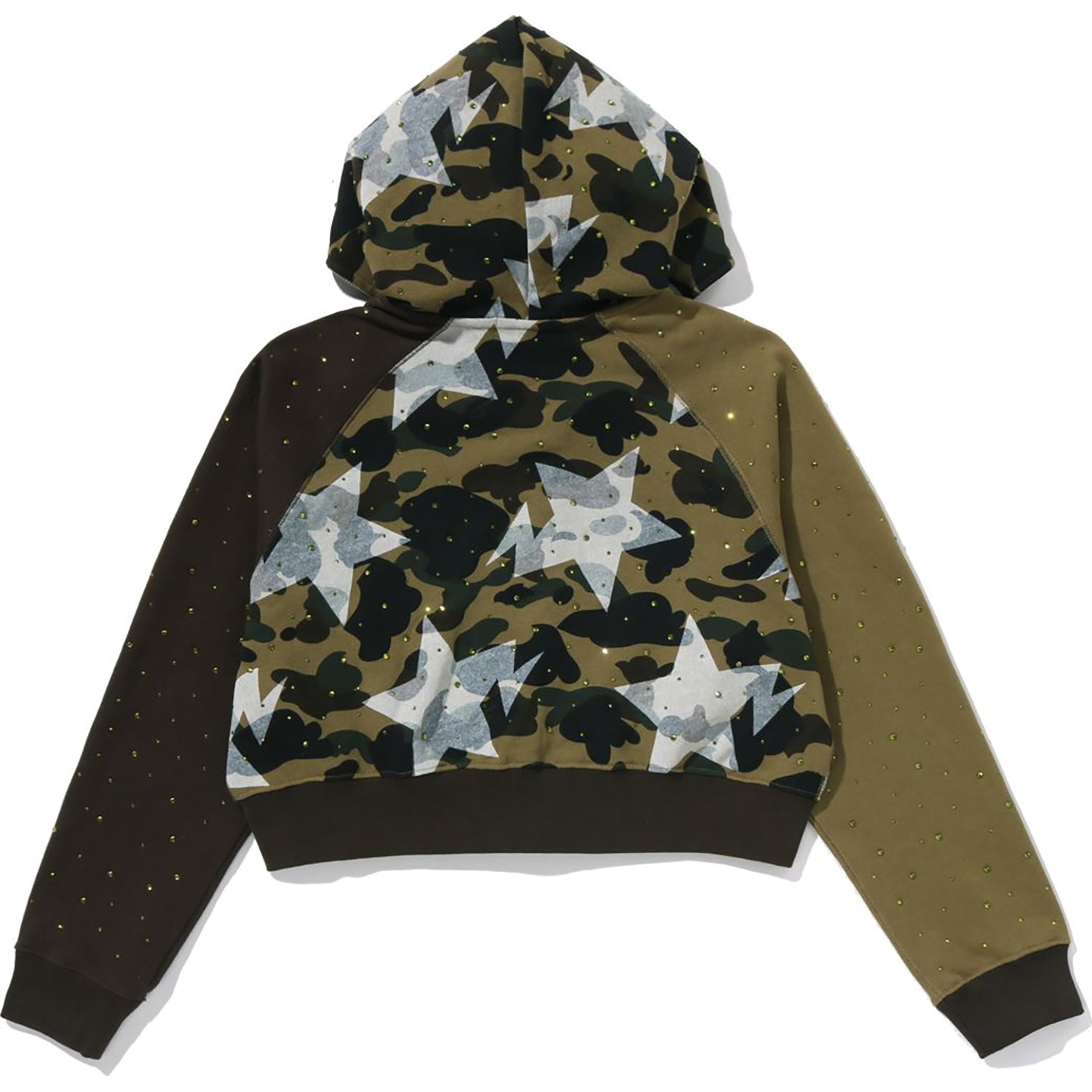 STA OVER PRINT 1ST CAMO CRYSTAL STONE COLLEGE FULL ZIP HOODIE LADIES – Image 2