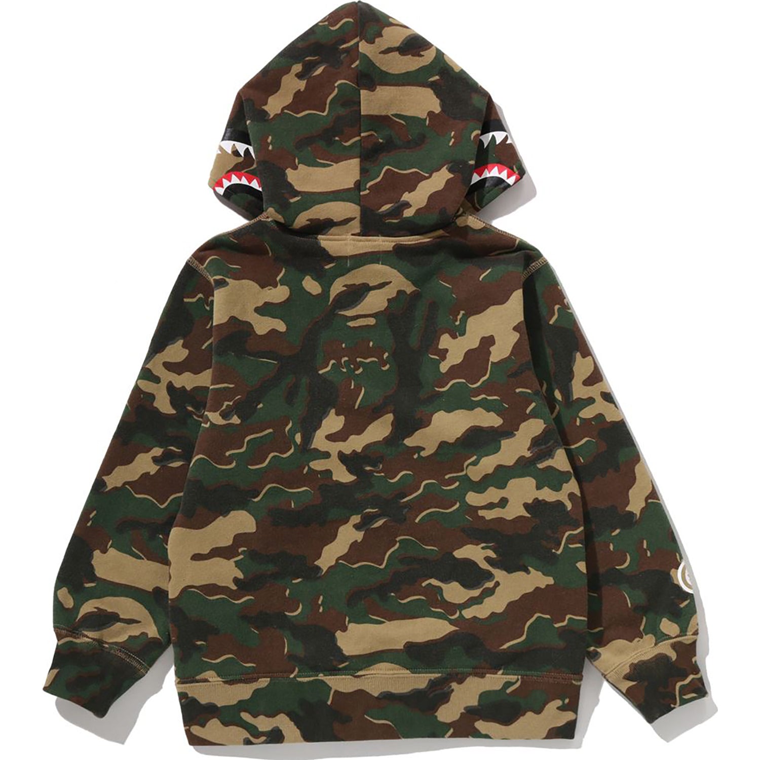 GLITCH WOODLAND CAMO SHARK ZIP HOODIE KIDS – Image 3