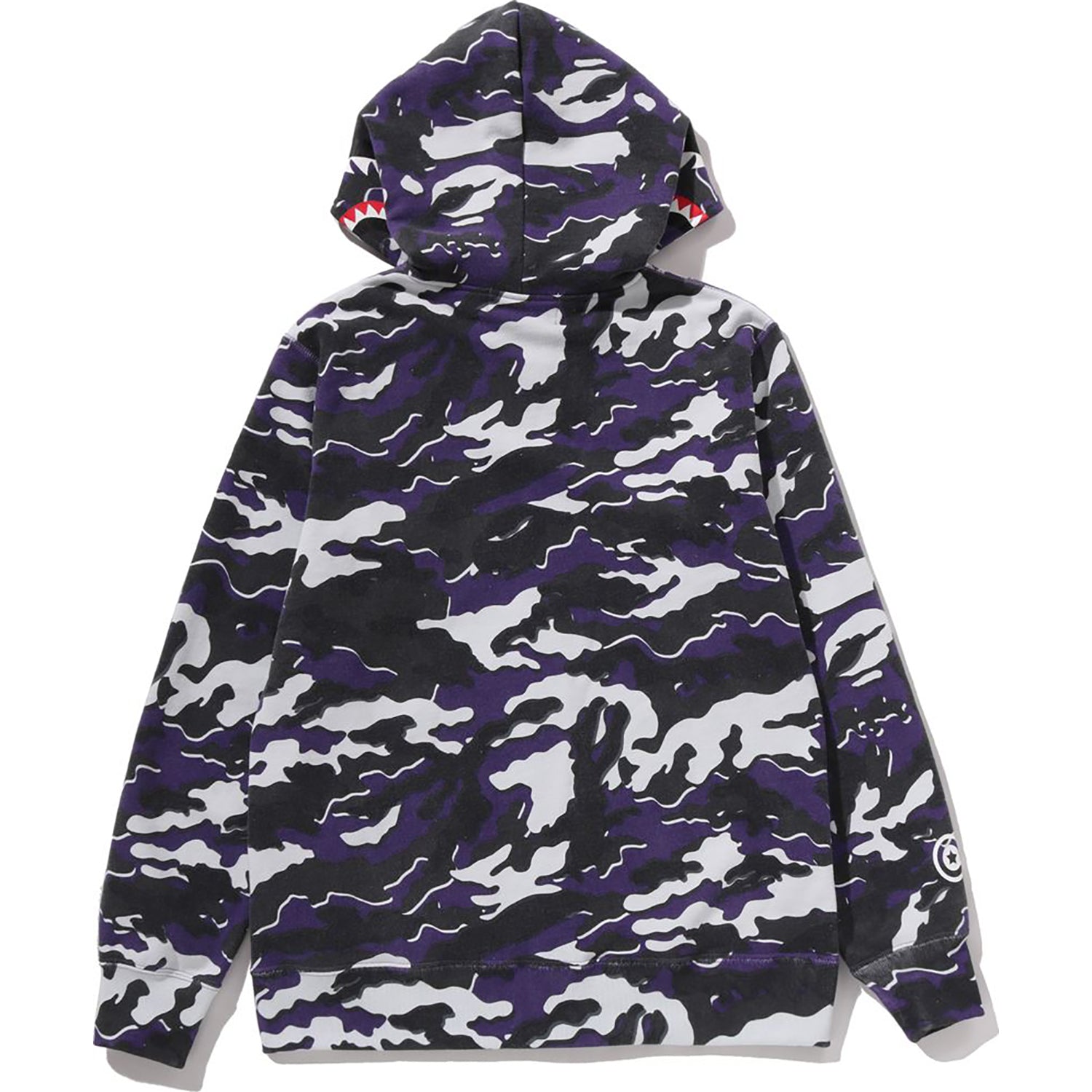 GLITCH WOODLAND CAMO SHARK ZIP HOODIE JR KIDS – Image 3