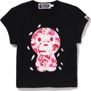 ABC SAKURA CAMO BABY MILO CROPPED TEE LADIES