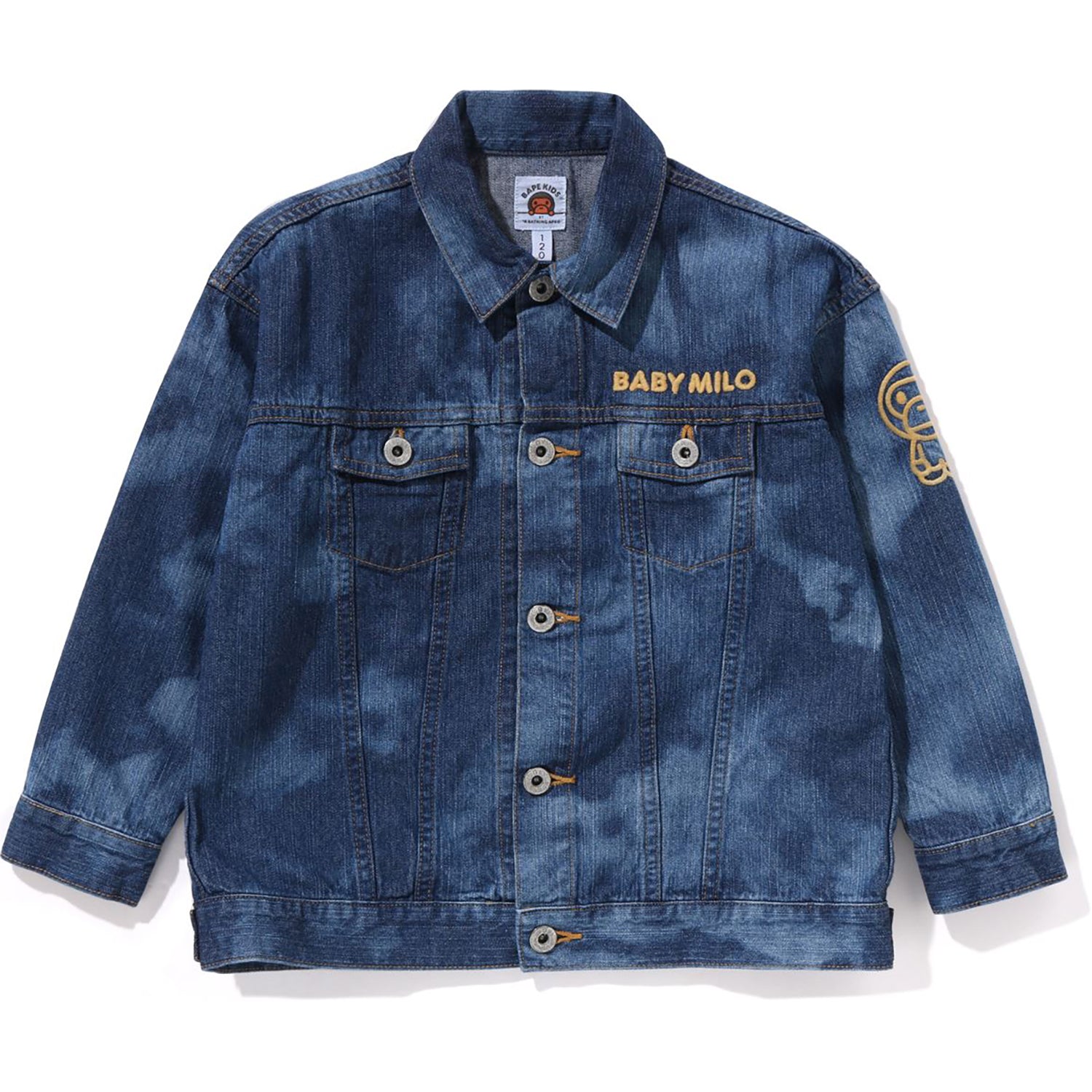 MILO HIGH TONE BLEACH LOOSE FIT 10OZ DENIM JACKET KIDS – Image 1