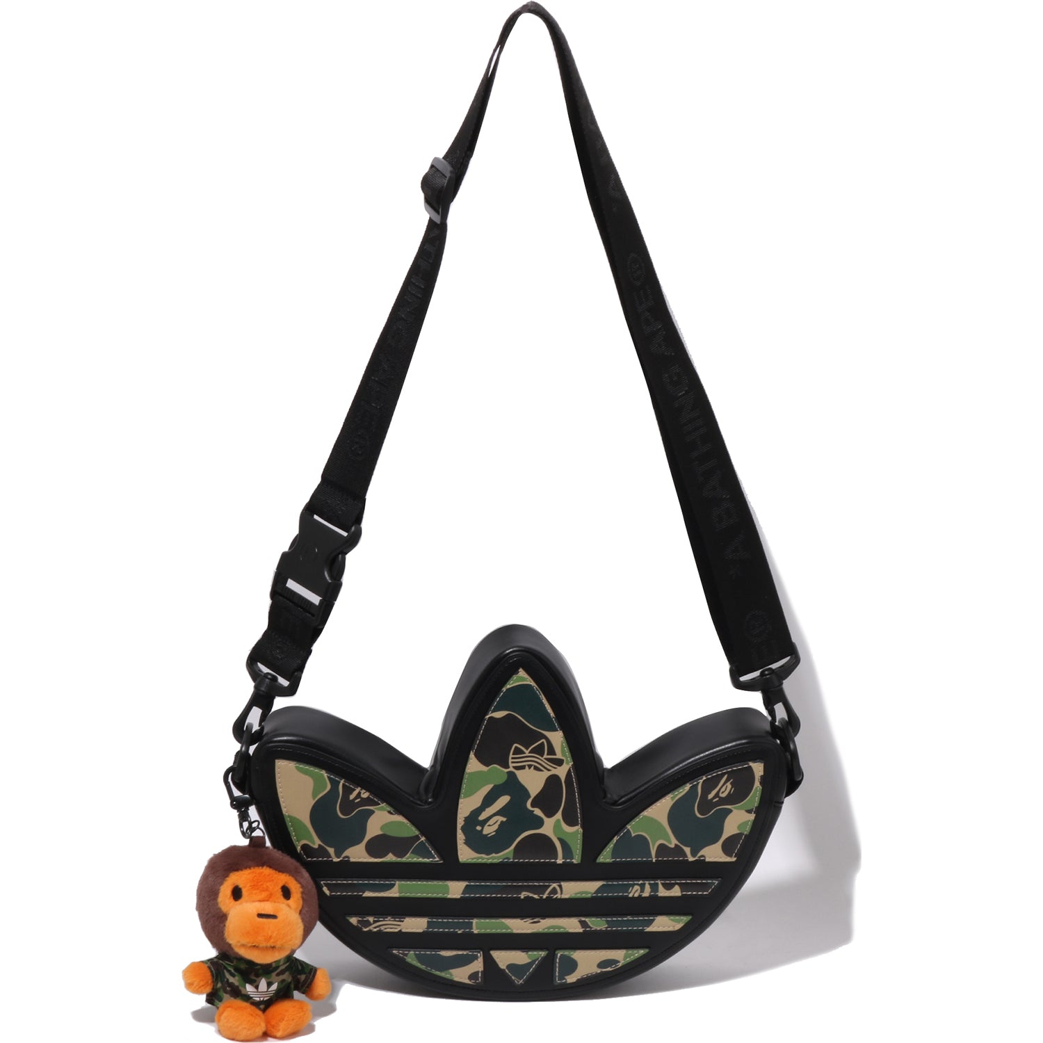 BAPE X ADIDAS CAMO TREFOIL SHOULDER BAG MENS – Image 1