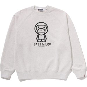 HEAVY WASH BABY MILO RELAXED FIT CREWNECK SWEATSHIRT MENS