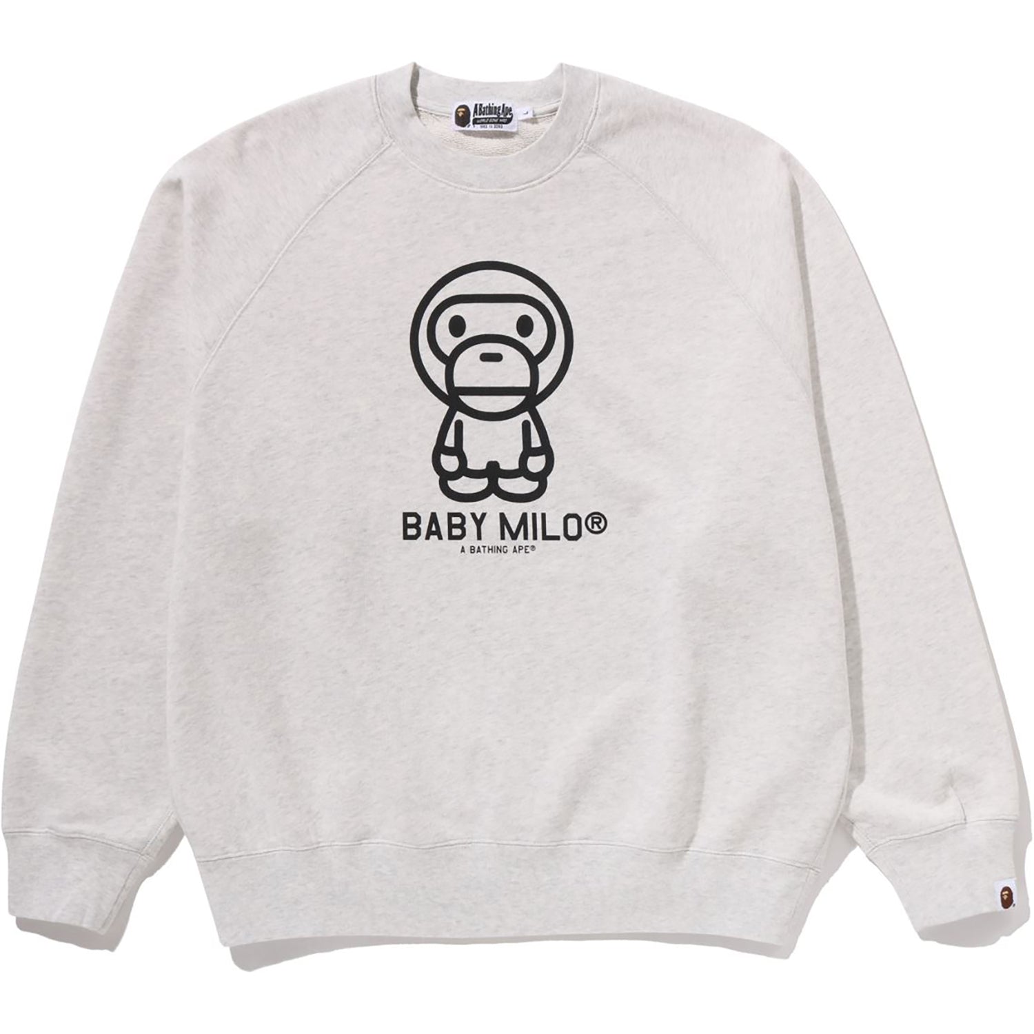 HEAVY WASH BABY MILO RELAXED FIT CREWNECK SWEATSHIRT MENS – Image 1