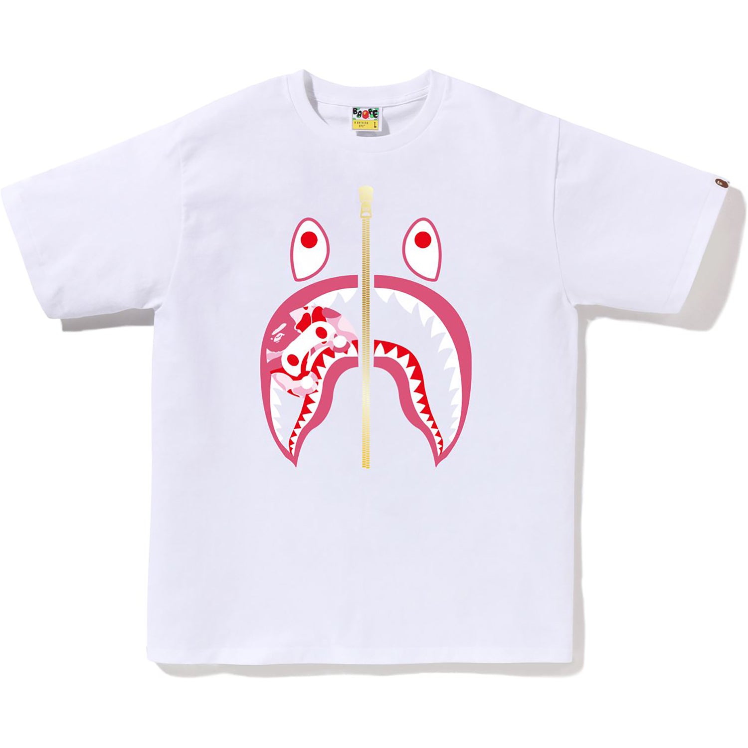 BAPE MENS ABC CAMO MILO SHARK T-SHIRT – Image 1