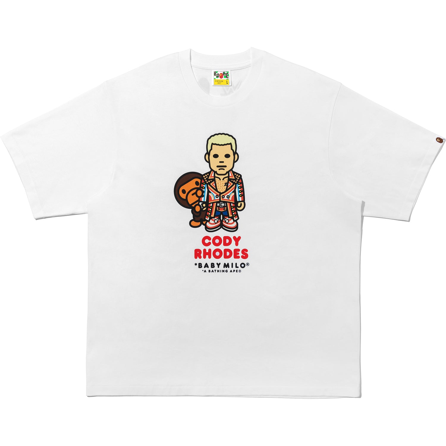 BAPE X WWE CODY RHODES BABY MILO RELAXED FIT TEE MENS – Image 1
