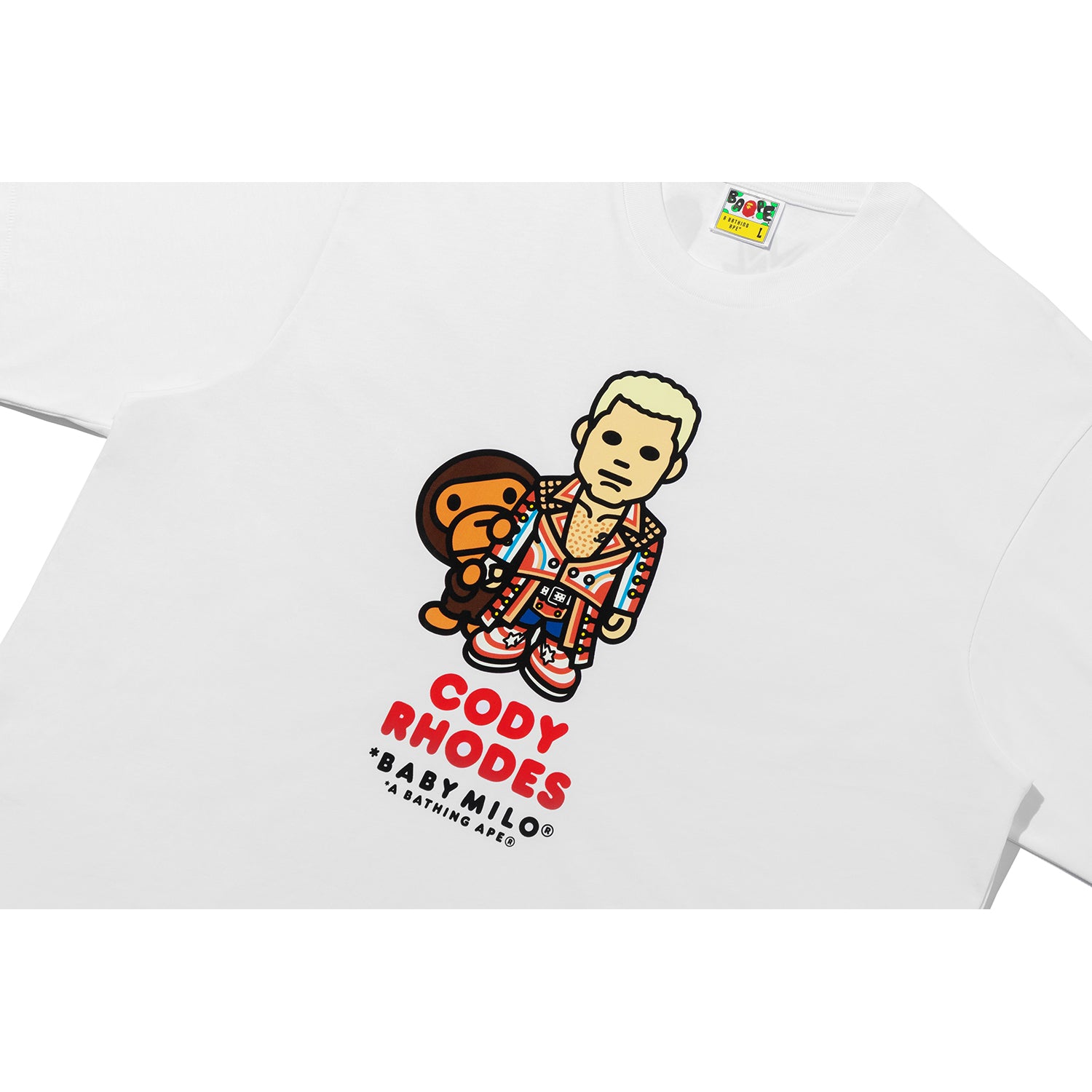 BAPE X WWE CODY RHODES BABY MILO RELAXED FIT TEE MENS – Image 2