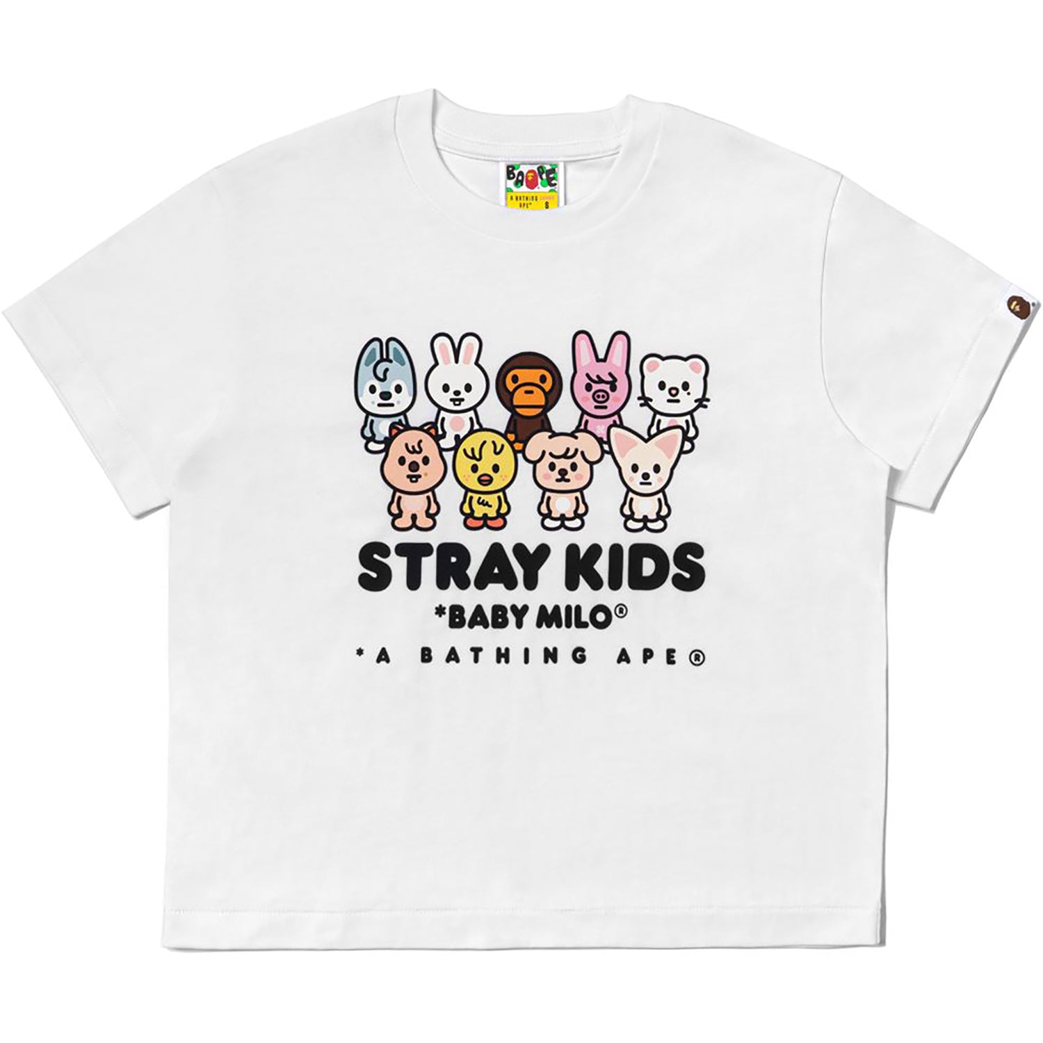 BAPE X STRAYKIDS BABY MILO WITH SKZOO FAMILY RELAXED FIT TEE LADIES – Image 1
