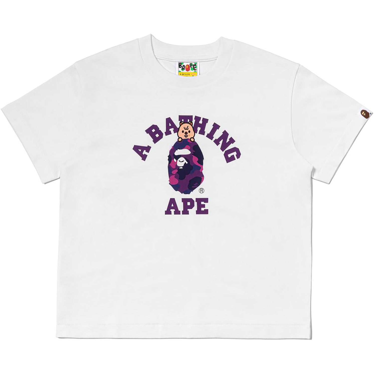BAPE X STRAYKIDS HAN QUOKKA COLLEGE TEE LADIES – Image 1