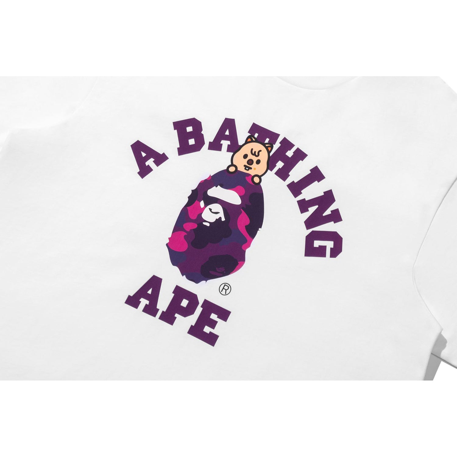 BAPE X STRAYKIDS HAN QUOKKA COLLEGE TEE LADIES – Image 2