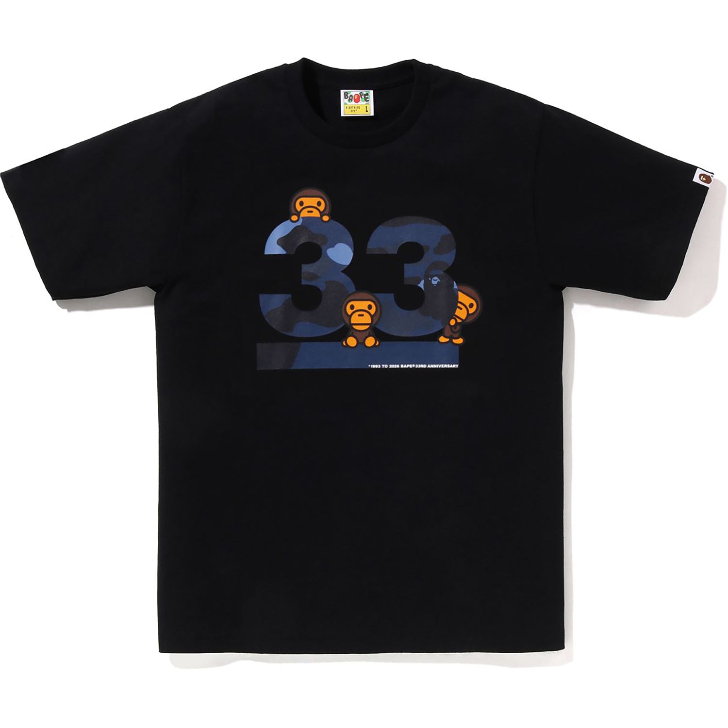 A BATHING APE 33RD ANNIV. BABY MILO TEE MENS – Image 1