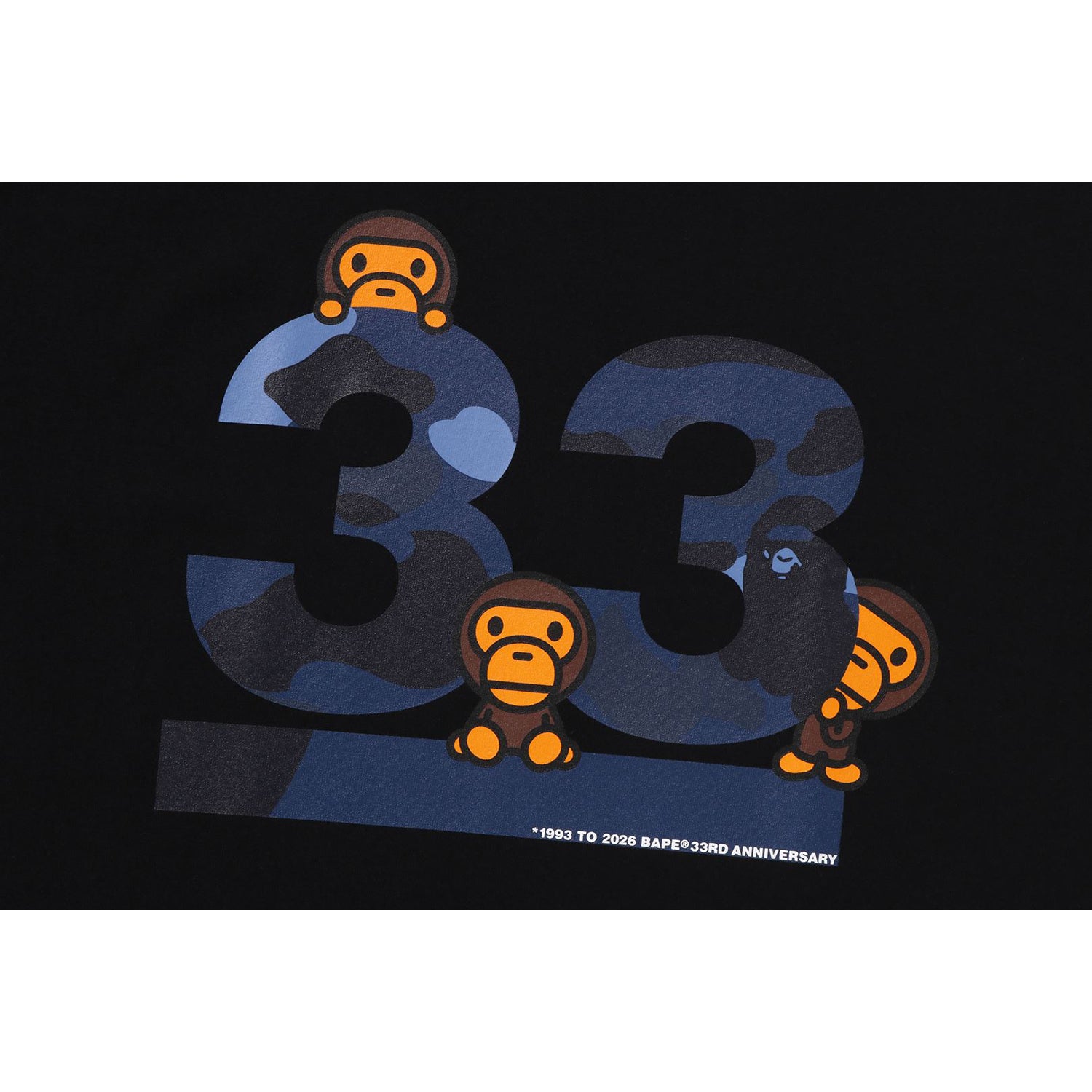 A BATHING APE 33RD ANNIV. BABY MILO TEE MENS – Image 2