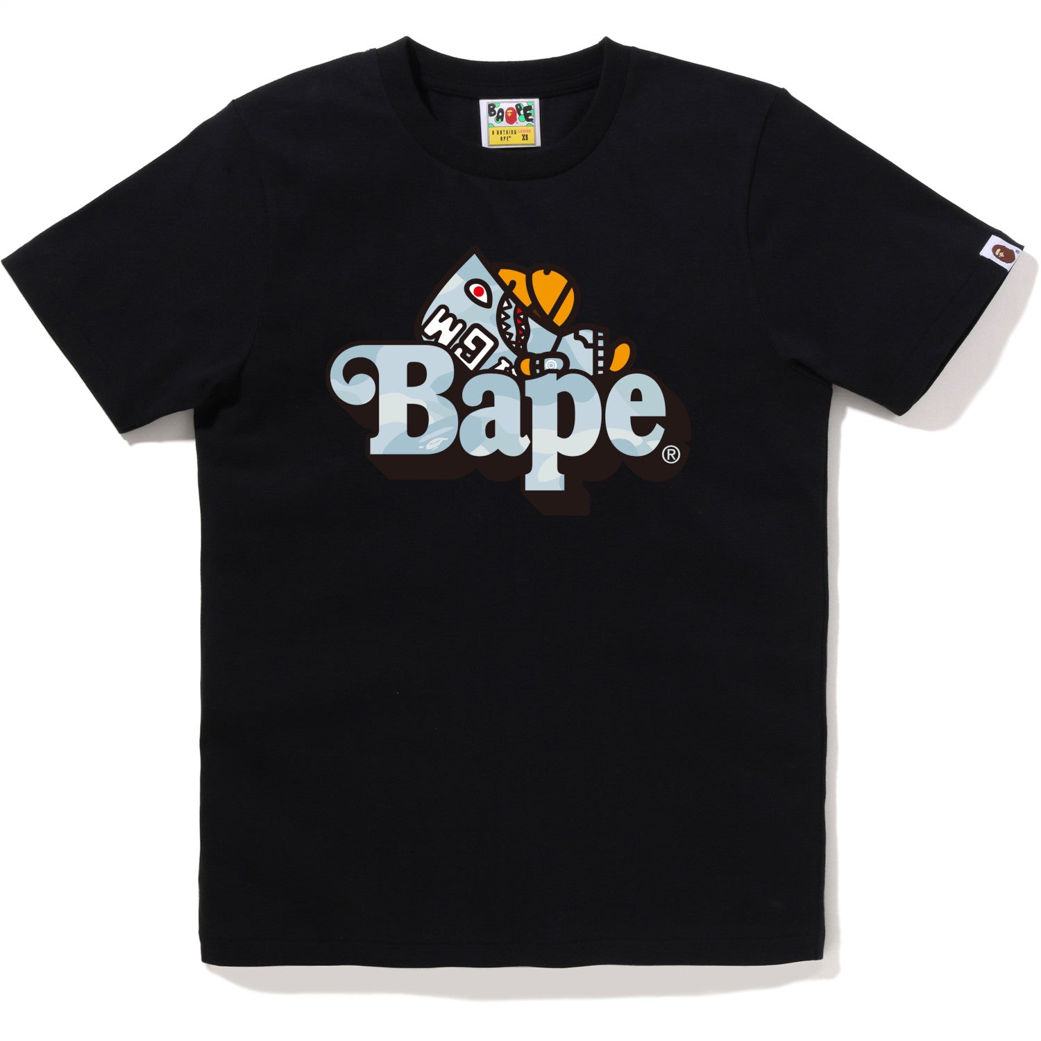 PASTEL COLOR CAMO SHARK MILO ON BAPE TEE LADIES – Image 1