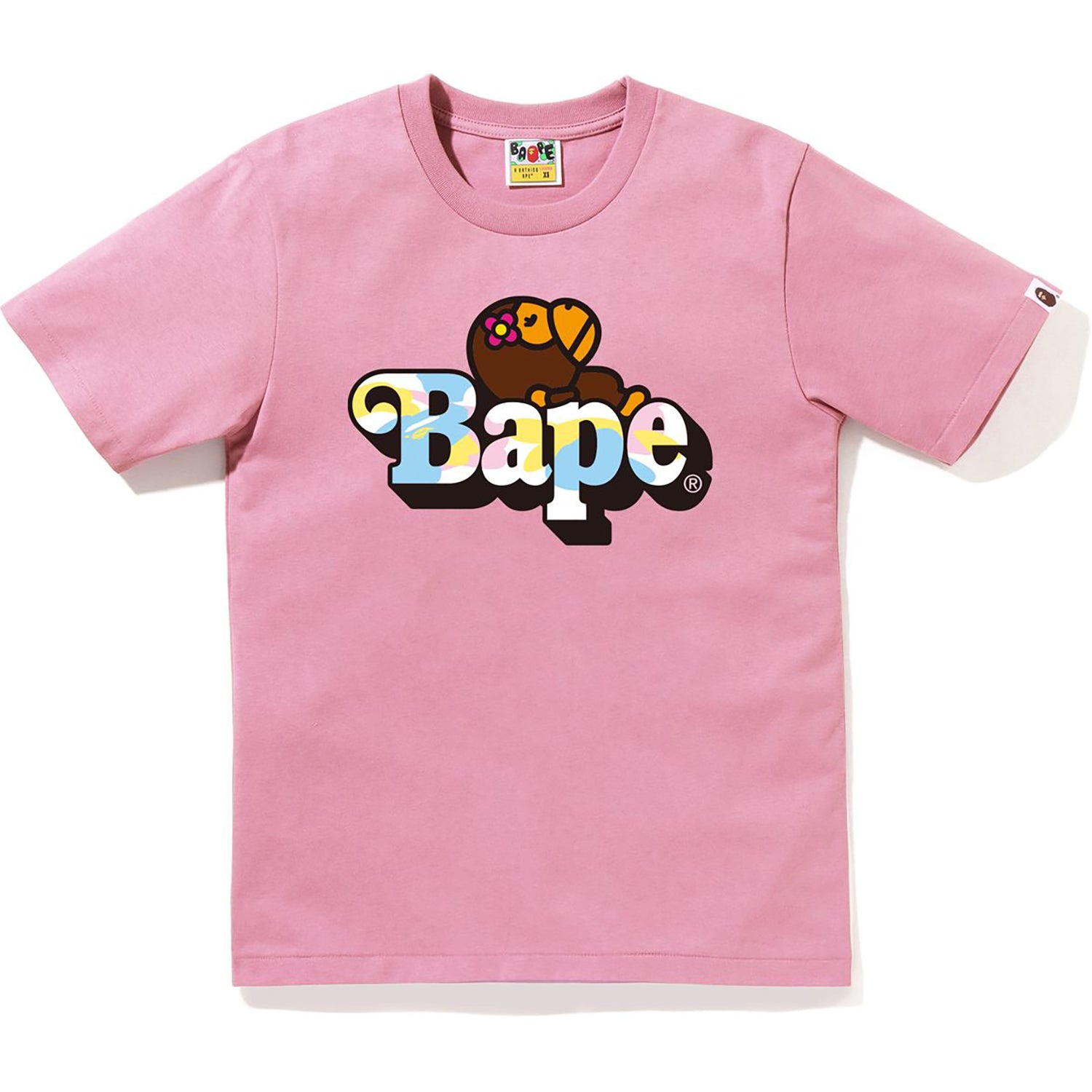 NEW MULTI CAMO BABY LISA ON BAPE TEE LADIES – Image 1