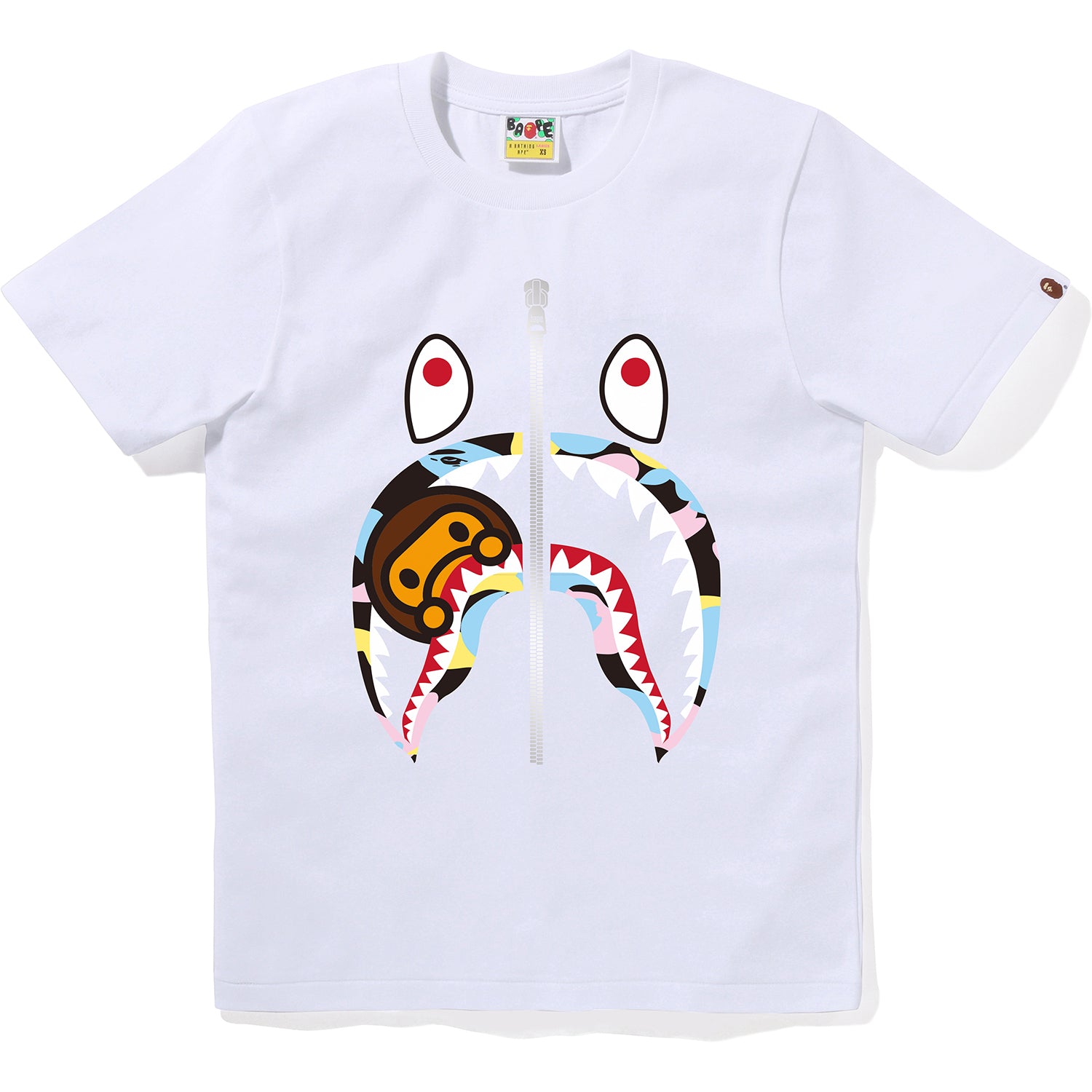 NEW MULTI CAMO MILO SHARK TEE LADIES – Image 1