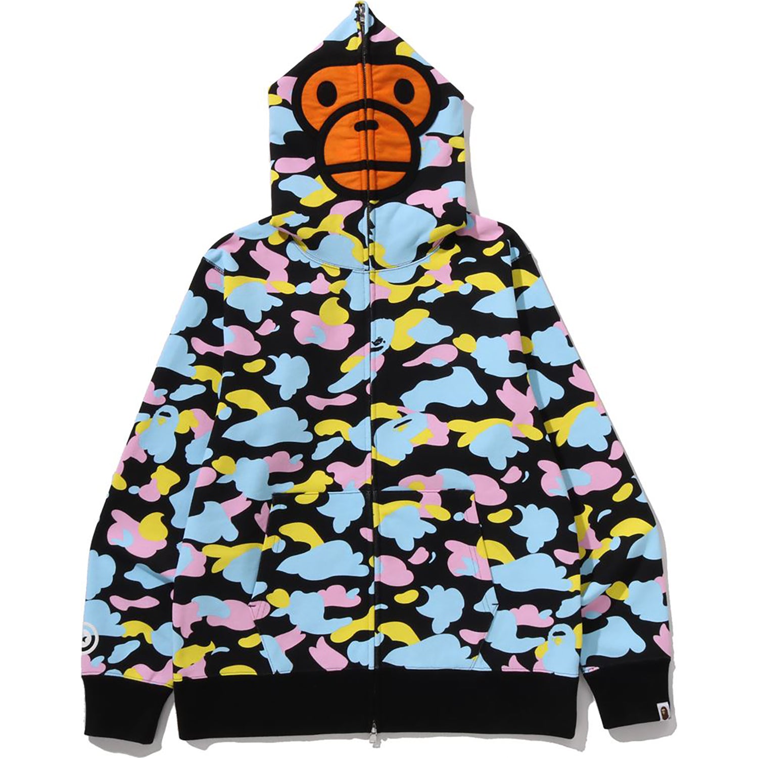 NEW MULTI CAMO BABY MILO REGULAR FIT FULL ZIP HOODIE MENS – Image 1