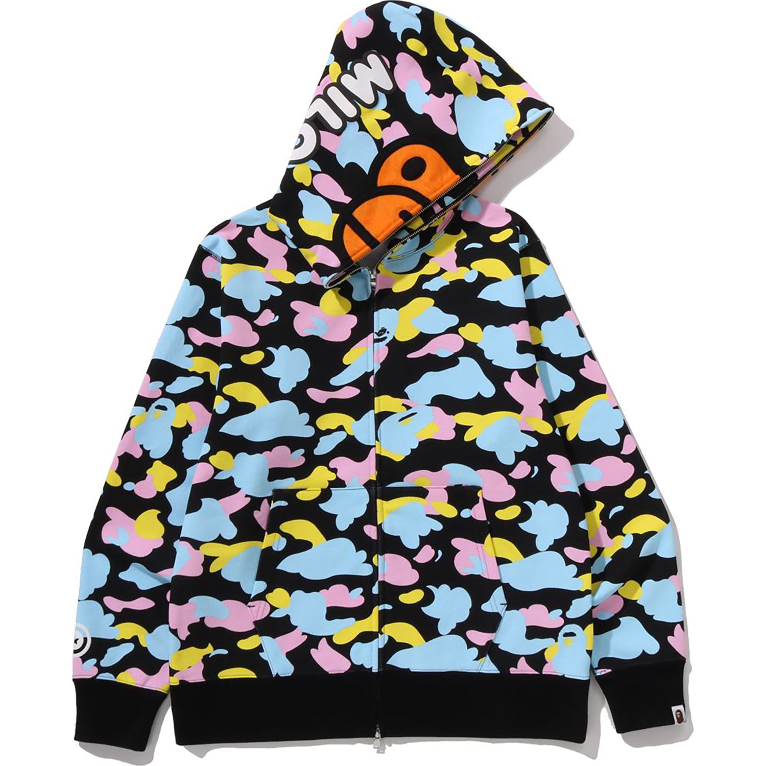 NEW MULTI CAMO BABY MILO REGULAR FIT FULL ZIP HOODIE MENS – Image 2