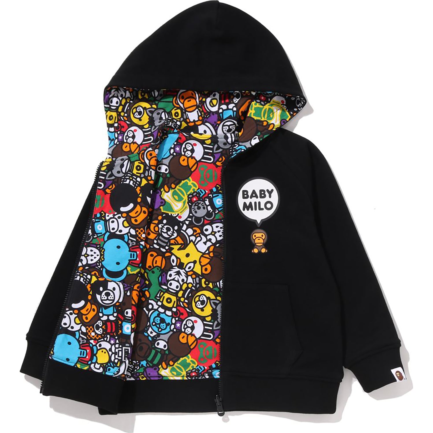 BABY MILO PATTERN REVERSIBLE ZIP HOODIE KIDS – Image 3