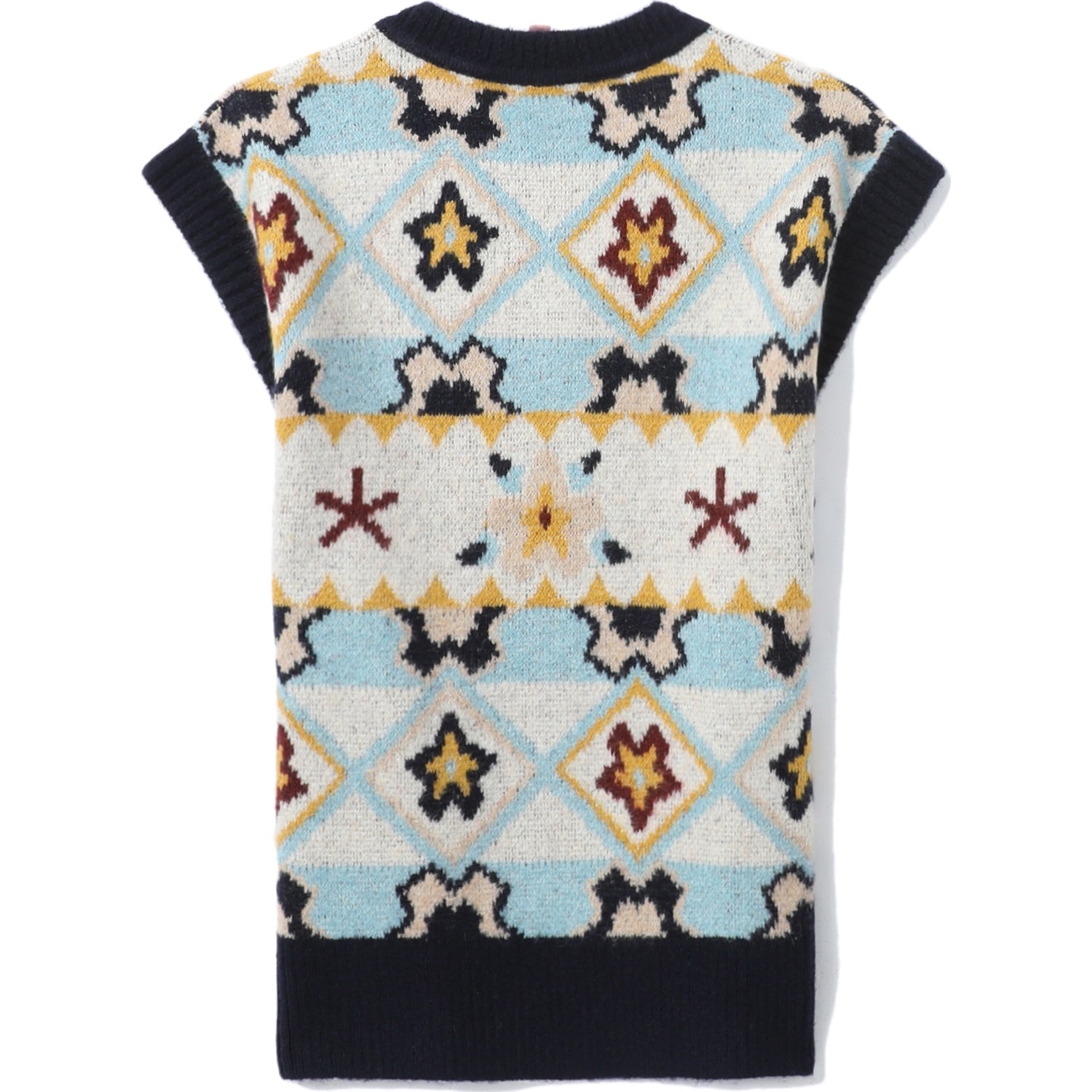 BAPY INTARSIA KNIT VEST LADIES – Image 2