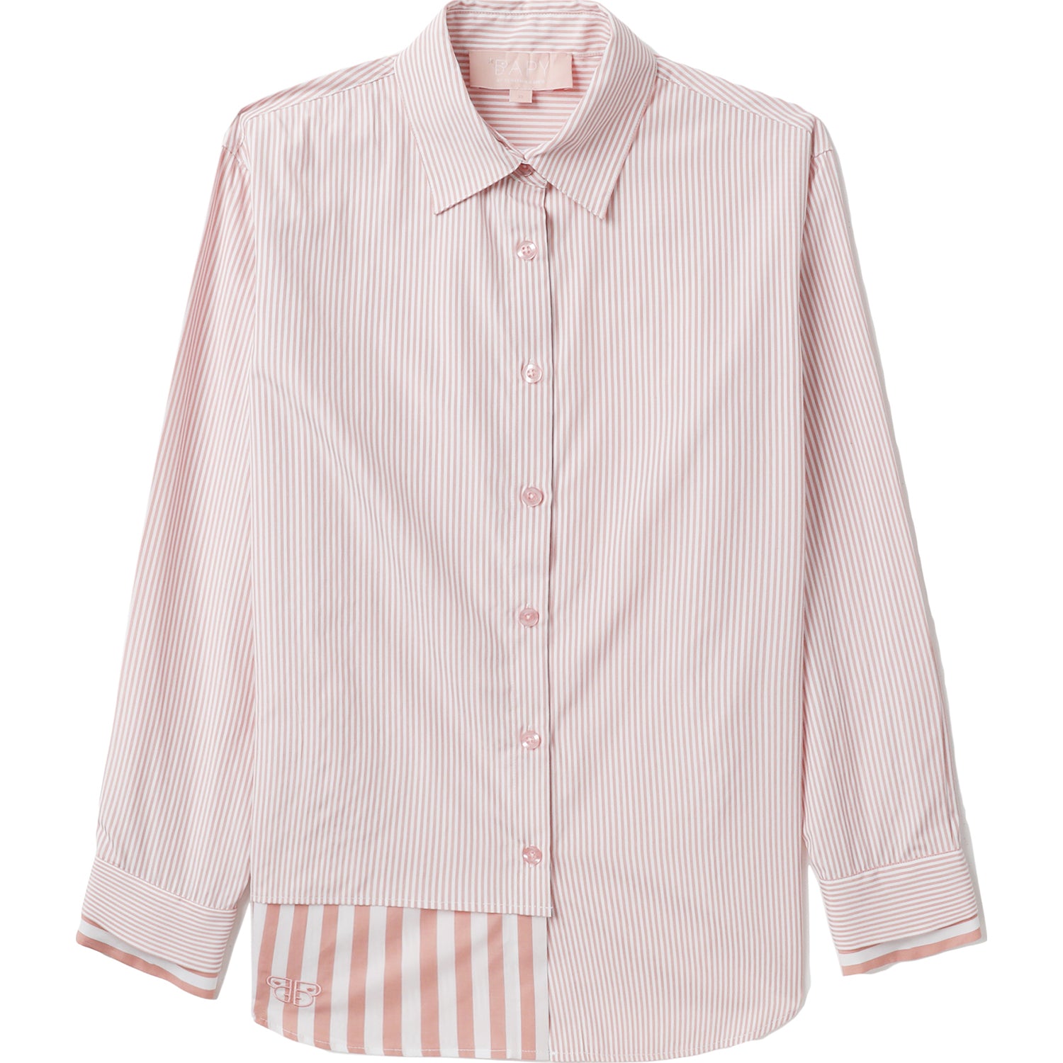 BAPY LAYERS PINK STRIPES SHIRT LADIES – Image 1